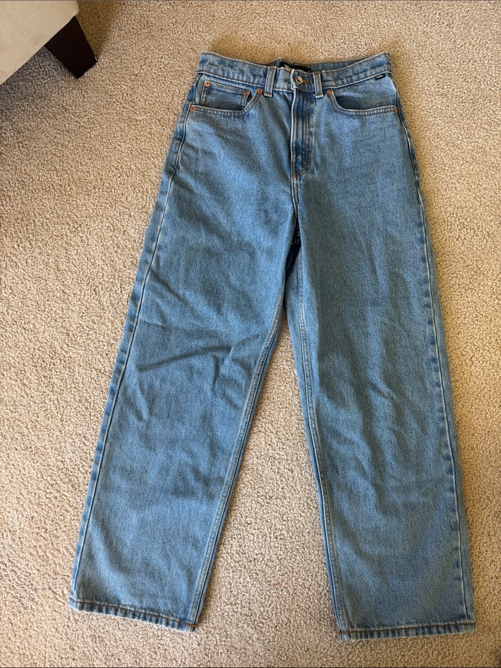 Vans Men's Relaxed Straight-Leg Jeans - Light Blue Denim